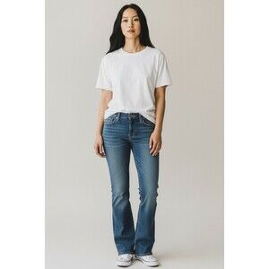 7 for all mankind size 27 women’s jeans 27W x 36” mid-rise dark-wash zip fly